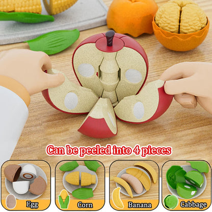 Children Simulation Cut Fruit Girl Toys Pretend To Play Kitchen Games Party Activities Apple Box Play House Set Girl Games Gifts