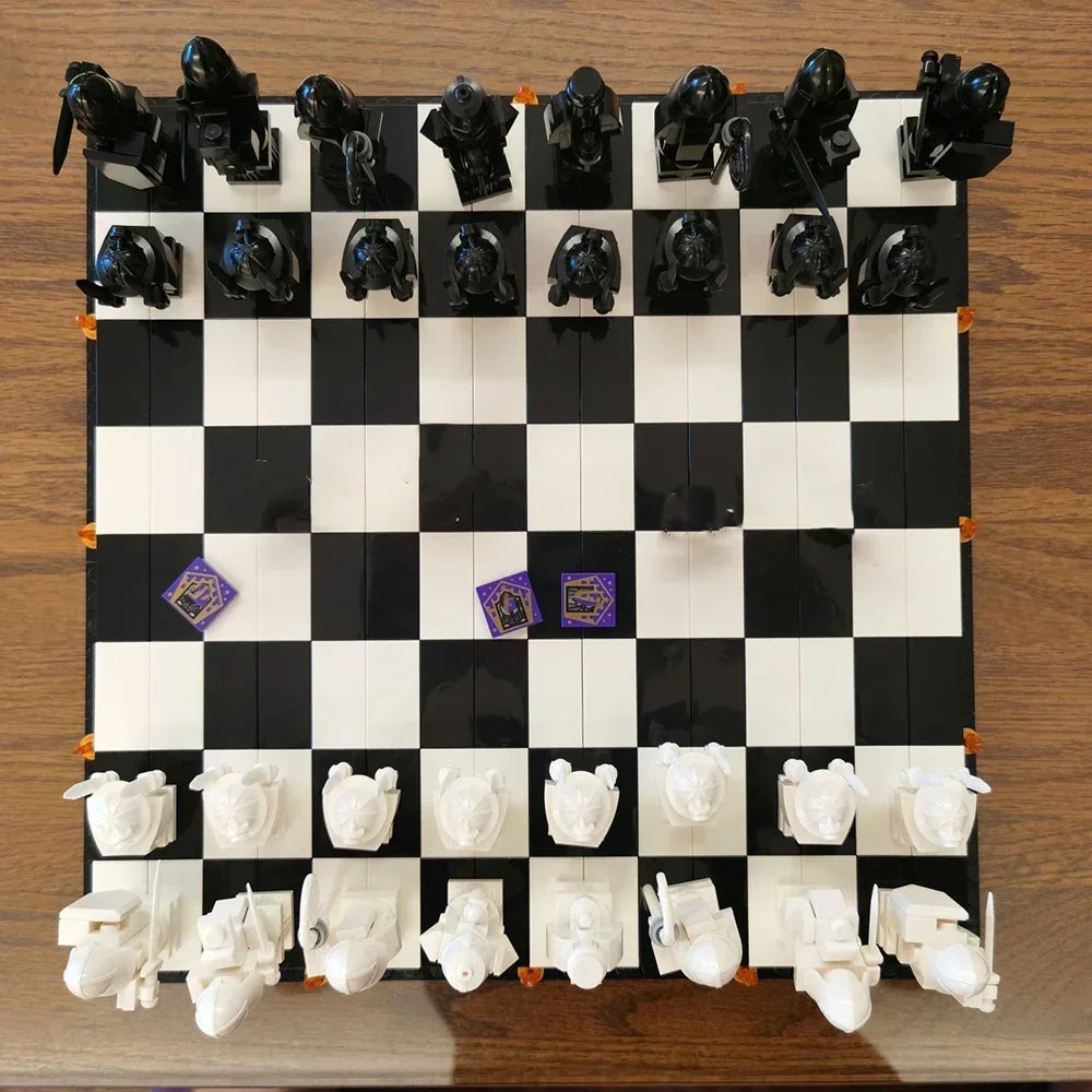 Film New 76392 Wizard Chess Final Challenge Interactive Game Building Blocks Knight Role Playing Chess Christmas Birthday Gift