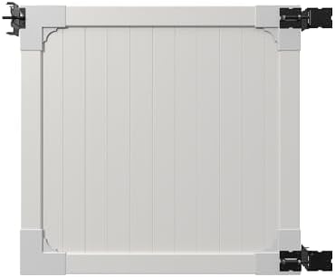 WamBam Westport 4ft Privacy Gate Kit with Hardware White Vinyl