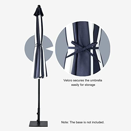 Tempera 9ft Auto Tilt Scalloped patio umbrella withFade Resistance