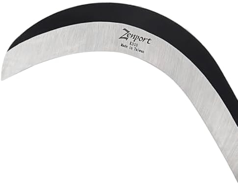 Zenpot K310 - 9 Inch Carbon Steel Sickle withPremium Comfort Grip