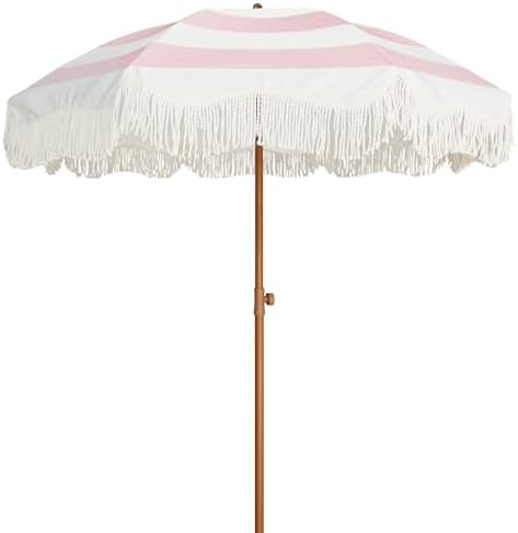 AMMSUN Boho Fringe Umbrella Tassel UPF50 Protection