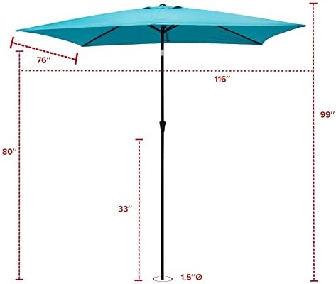 Versatile Outdoor Umbrella FLAMESHADE 65x10ft