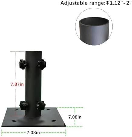 2-Piece Patio Umbrella Stand Multifunctional with Ground Spike Fixing