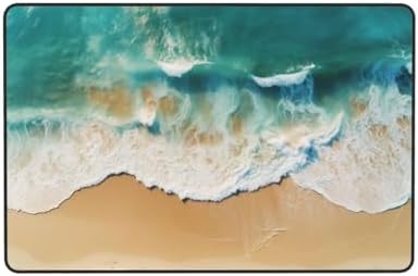 Seaside Beach Flannel Non-Slip Floor Mat 36x24
