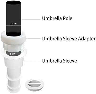 Pool Umbrella Stabilizer Adapter 1 34 Diameter Fits Aquastar Splashes