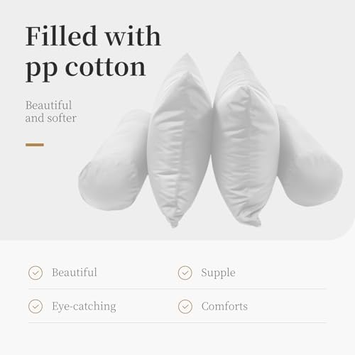 Twin Size Pillow Bolster Cushion Inserts Replacement Set