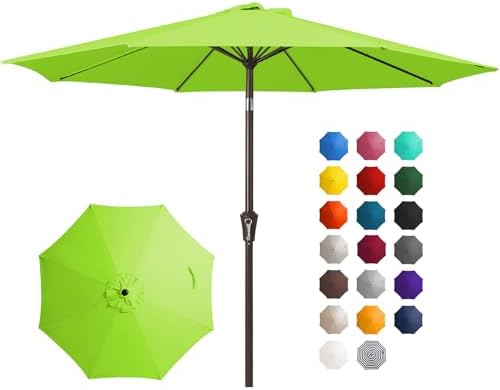 JEAREY 10FT Outdoor Patio Umbrella with Push Button Tilt and Crank