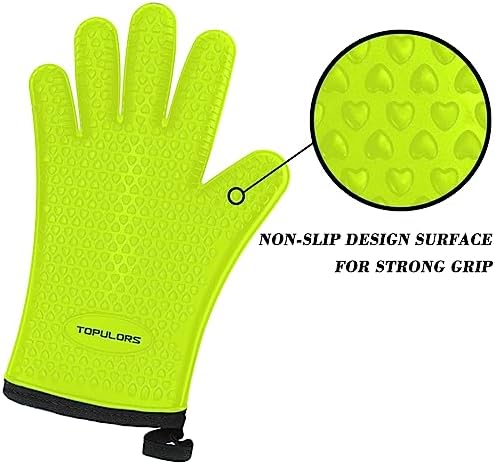Heat-Resistant Silicone Gloves for BBQ Grilling and Cooking