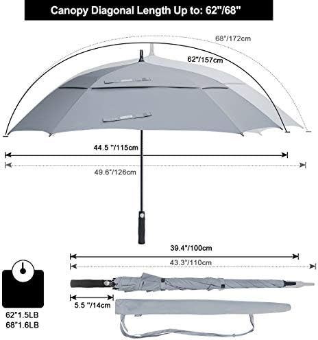 G4Free Extra Large Golf Umbrella Perfect for Windy Days