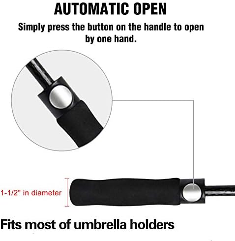 Big Smooth Waterproof - 62-Inch Golf Umbrella for Golfers on the Go