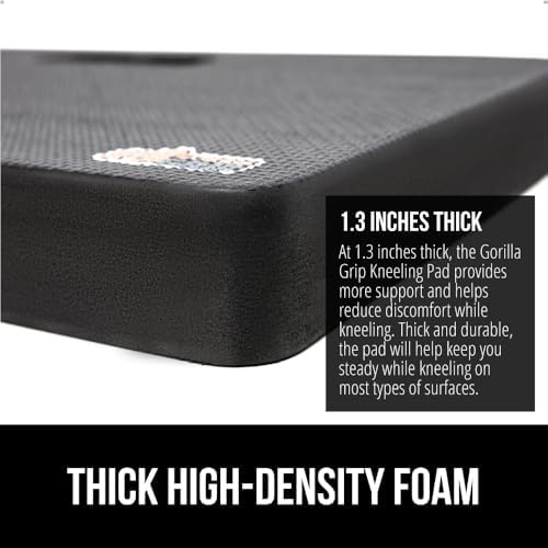 GORILLA GRIP Durable 175x11 Kneeling Pad - Shock-Absorbing Water-Resistant