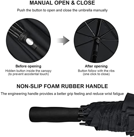 G4Free 80 Inch Oversize Golf Umbrella Double Canopy Windproof