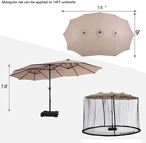 14FT Outdoor Umbrella Net for patio