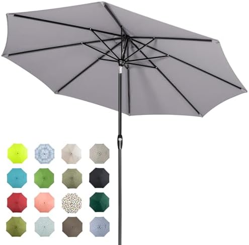 Sun in Style Tempera Outdoor Table Umbrella with Auto Tilt Durability