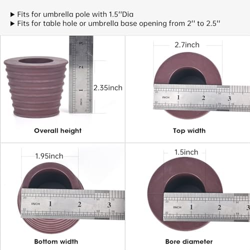 Patio Umbrella Cone Stand Black Tapered Design for Outdoor Use