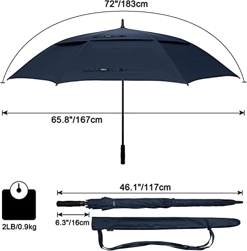G4Free 72-Inch Giant Golf Umbrella - Durable Windproof with Auto-Open Function