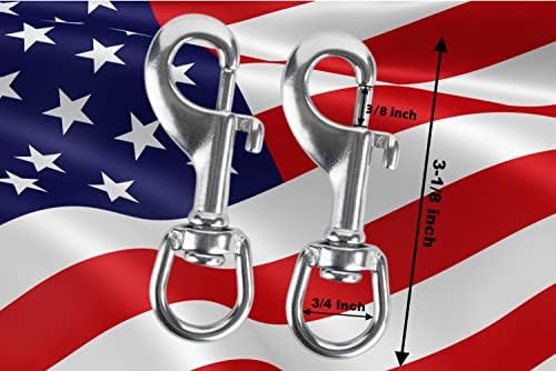 316 Stainless Steel Flag Pole Swivel Snap Hook Set of 2