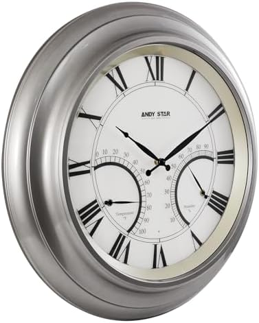 Elegant 24-Inch Waterproof Outdoor Clock for Garden Patio