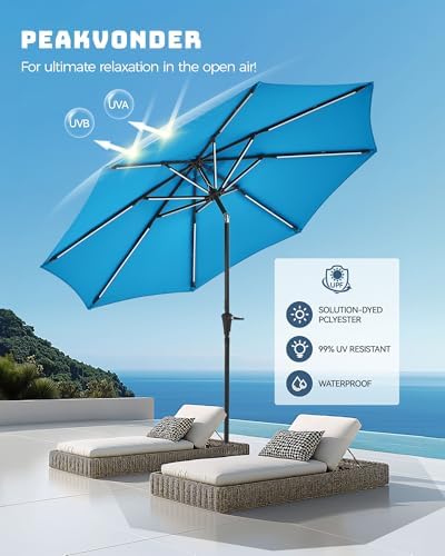 PeakVonder 10 FT Outdoor Umbrella