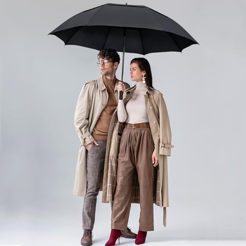 ZOMAKE Large Golf Umbrella Double Canopy Weather-Resistant Insulated Vented Canopy Lightweight Stylish