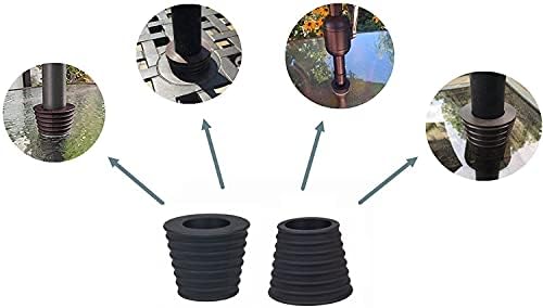 Patio Umbrella Cone Stand Black Tapered Design for Outdoor Use
