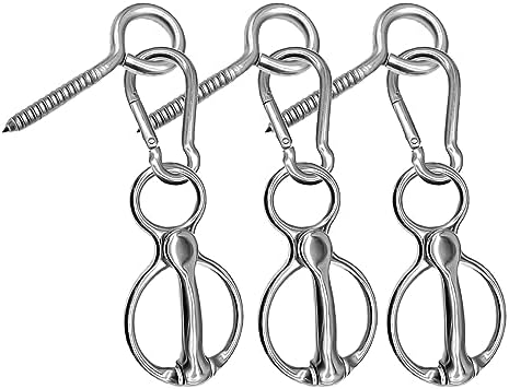 Sturdy 3-Pack Tie Ring Set for Horses Durable and Safe