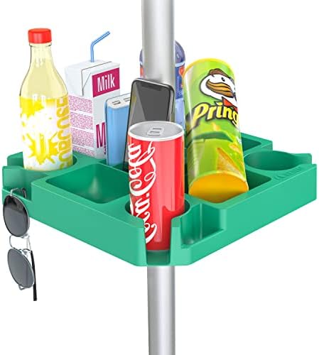 Keten 16 Beach Umbrella Table Tray with Multi-Purpose Storage