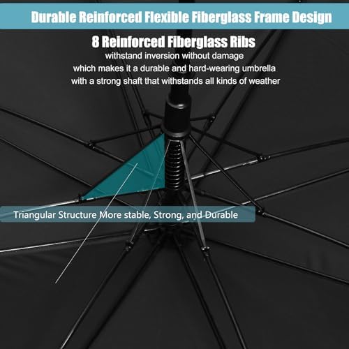 72 Inch Large Windproof Golf Umbrella With Double Canopy