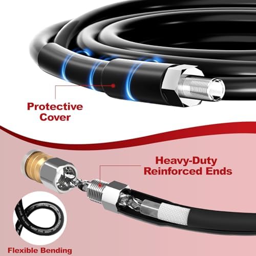 100 Feet Sewer Jetter Kit with 5800PSI Hose and Nozzles