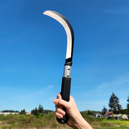 Zenpot K310 - 9 Inch Carbon Steel Sickle withPremium Comfort Grip
