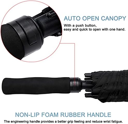 G4Free 72 Inch Automatic Golf Umbrella with Double Canopy Ventilation and Windproof Design