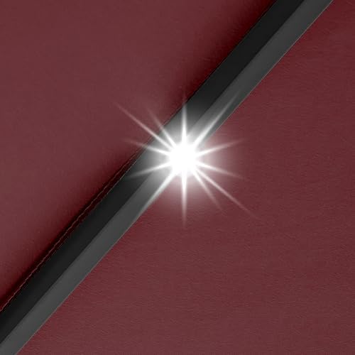 Large Patio Umbrella with Solar Lights Burgundy
