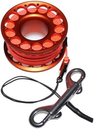 98FT Aluminum Diving Reel with Orange Line