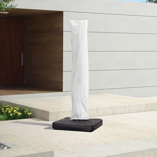 UV-Protectable patio umbrella cover Easy to use White container