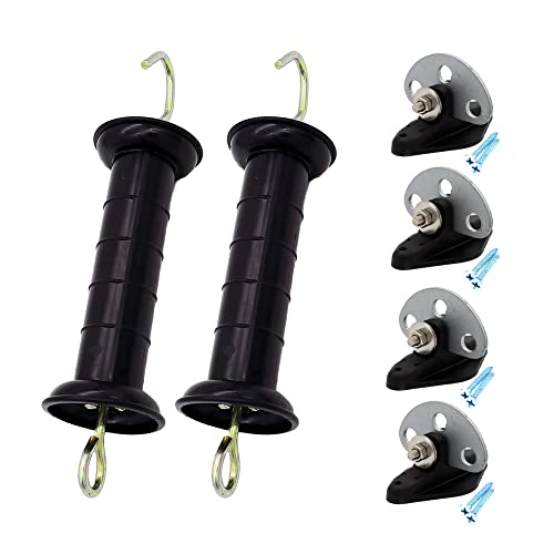Rotating Electric Fence Gate Handle with Insulators
