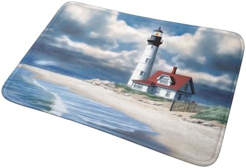 Beach Lighthouse Welcome Mat