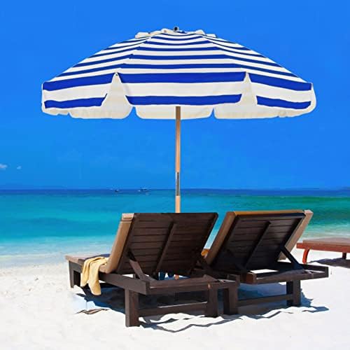 75ft Heavy Duty Beach Umbrella for Wind Resistance and Style