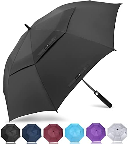 ZOMAKE Large Golf Umbrella Double Canopy Weather-Resistant Insulated Vented Canopy Lightweight Stylish