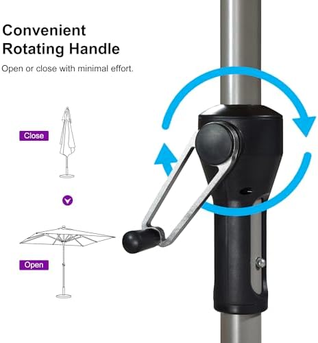 Elegant Purple Patio Umbrella with Tilt Adjustment for 65x10 PoolsLawns