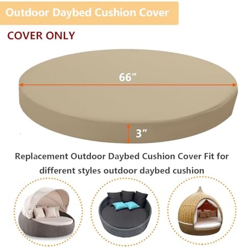 Oslimea Outdoor Daybed Cushion Cover Replacement