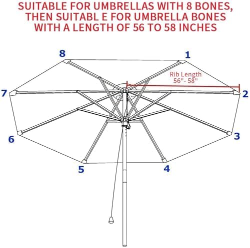 10FT 8 ribs patio umbrella canopy refresh your look