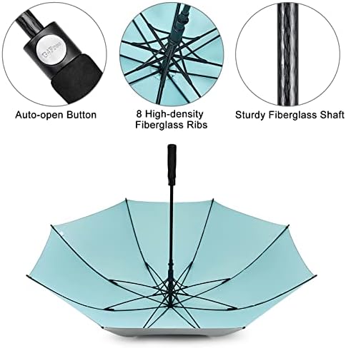G4Free Golf Umbrella UPF 50 Protection Windproof Automatic Open Stick