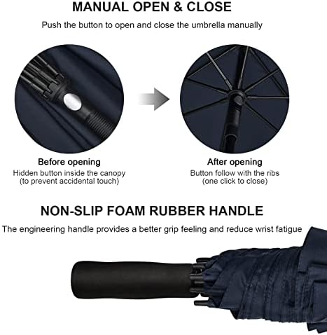 G4Free 80-Inch Golf Umbrella Double Canopy for 6 to 7 Growth