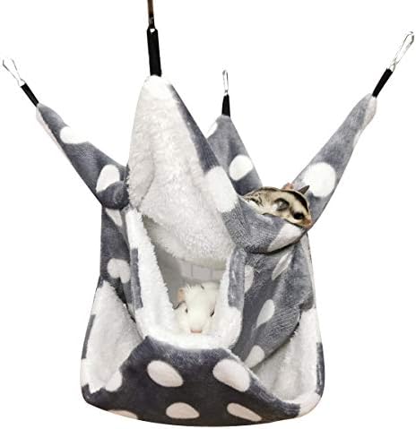 LEFTSTANCE Pet Triple-Layer Scenic Hammock for Small Animals Large