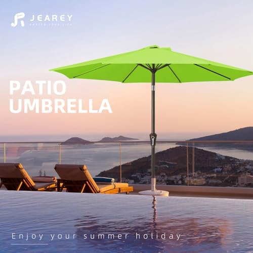 JEAREY 10FT Outdoor Patio Umbrella with Push Button Tilt and Crank