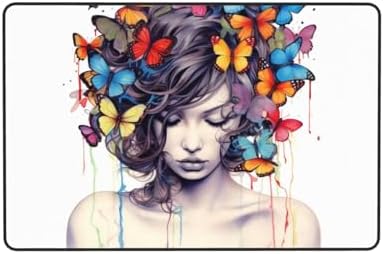 Beauty and Butterfly Non-Slip Floor Mat