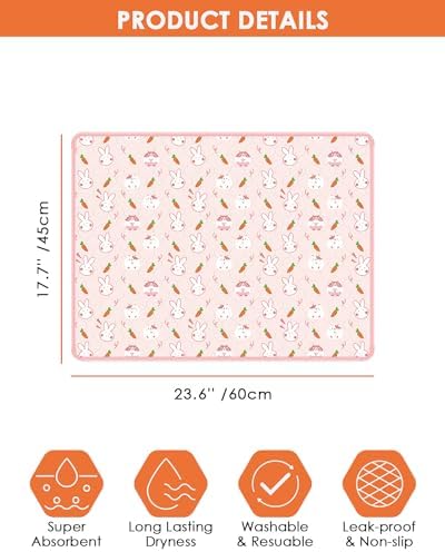 Bissap 2 Pack Guinea Pig Cage Liners 18x24 inch