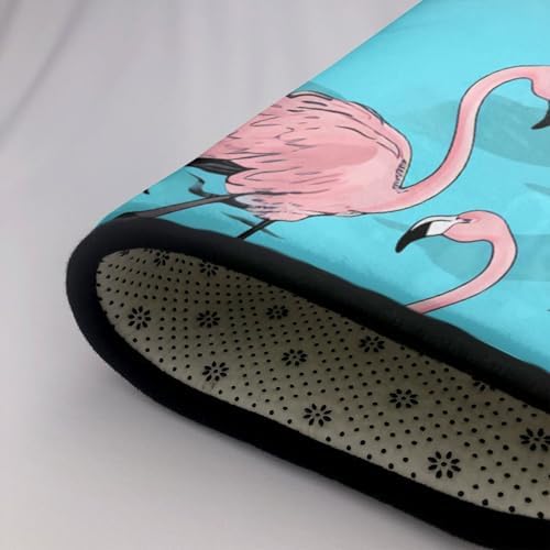 Flamingos Flannel Non-Slip Floor Mat with Memory Foam 36X24