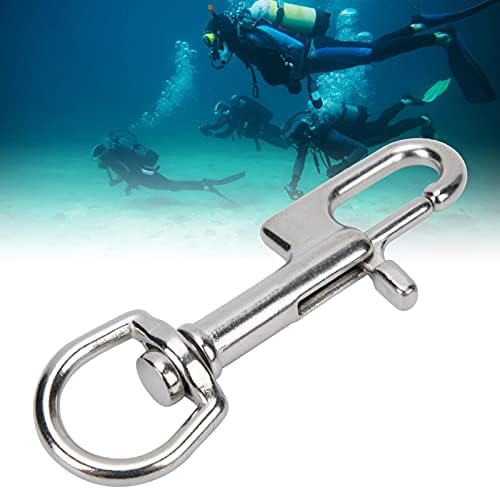 Qiilu Durable Stainless Steel Diving Clips Ergonomic Design 90mm